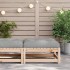 Taburete de jardín con cojín madera maciza de