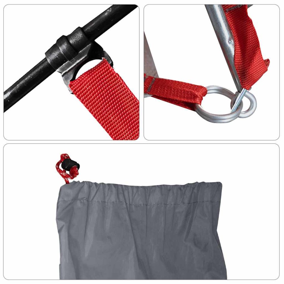 Tienda de playa 185T poliéster gris 274x178x170/148