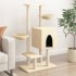 Rascador para gatos con postes de sisal color crema 117