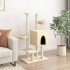 Rascador para gatos con postes de sisal color crema 117