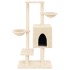 Rascador para gatos con postes de sisal color crema 117
