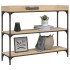 Mesa consola con estantes roble Sonoma 100x30x80