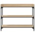 Mesa consola con estantes roble Sonoma 100x30x80