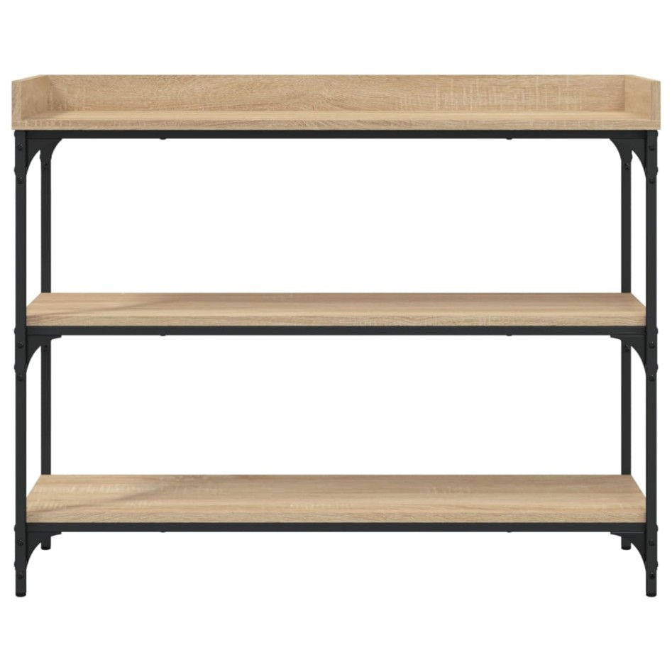Mesa consola con estantes roble Sonoma 100x30x80