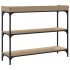 Mesa consola con estantes roble Sonoma 100x30x80