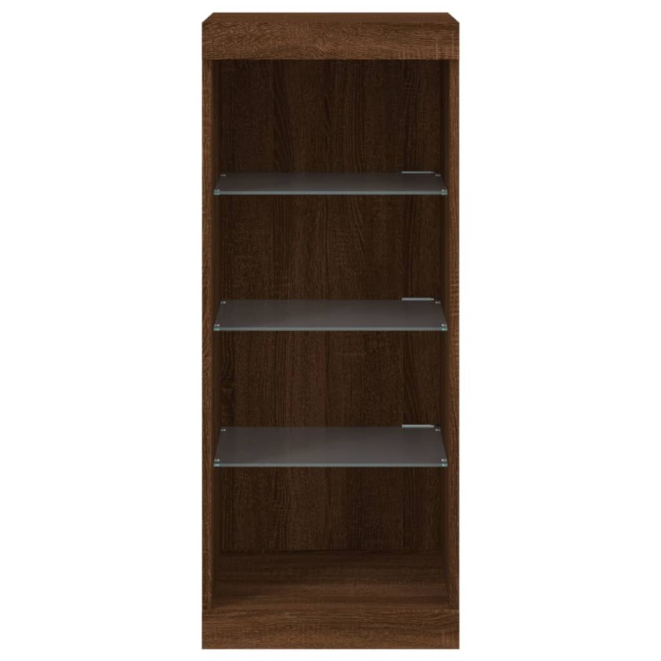 Aparador con luces LED roble marrón 41x37x100