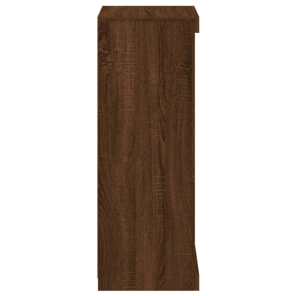 Aparador con luces LED roble marrón 41x37x100