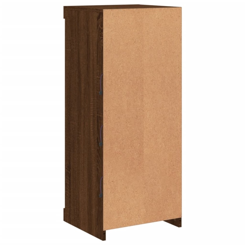 Aparador con luces LED roble marrón 41x37x100