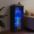 Aparador con luces LED negro 41x37x100