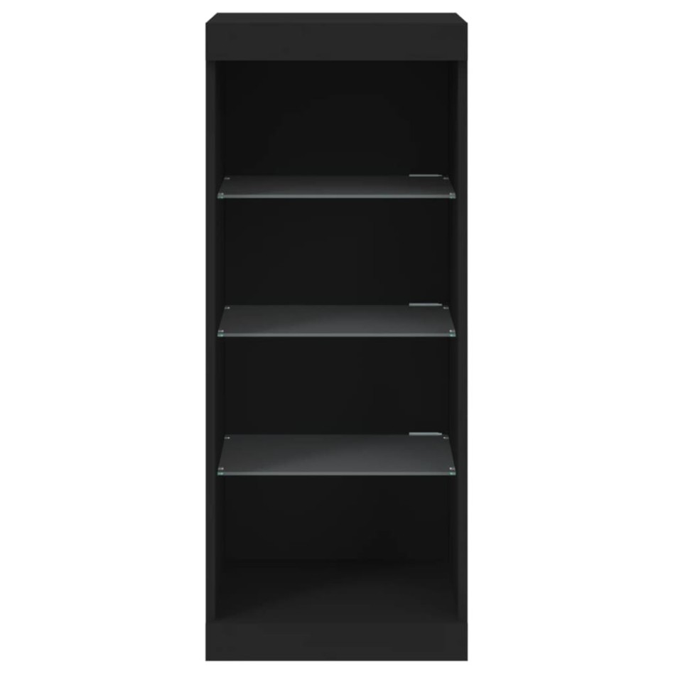 Aparador con luces LED negro 41x37x100