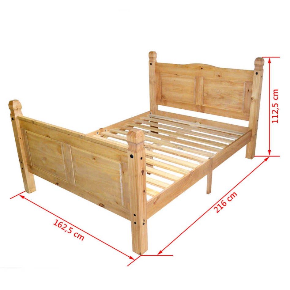 Estructura de cama Corona Range pino mexicano 160x200