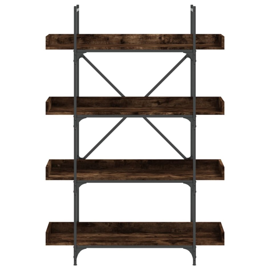 Librería 4 estantes madera ingeniería roble humo