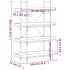 Librería de 4 estantes madera ingeniería marrón 100x33x145,5