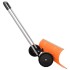 Pala de nieve de mango extensible lámina de acero naranja 96