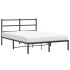 Estructura cama sin colchón con cabecero metal negro 135x190