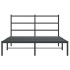 Estructura cama sin colchón con cabecero metal negro 135x190