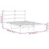 Estructura cama sin colchón con cabecero metal negro 135x190