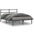 Estructura cama sin colchón con cabecero metal negro 140x200