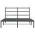 Estructura cama sin colchón con cabecero metal negro 140x200