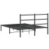 Estructura cama sin colchón con cabecero metal negro 140x200