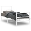 Estructura cama sin colchón con estribo metal blanco 75x190 cm