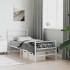 Estructura cama sin colchón con estribo metal blanco 75x190