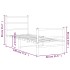 Estructura cama sin colchón con estribo metal blanco 75x190