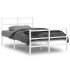 Estructura cama sin colchón con estribo metal blanco 120x190