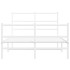 Estructura cama sin colchón con estribo metal blanco 120x190