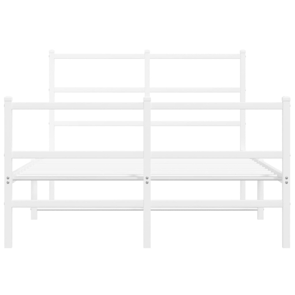 Estructura cama sin colchón con estribo metal blanco 120x190