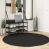 Alfombra de pelo corto suave lavable HUARTE negro Ø 160