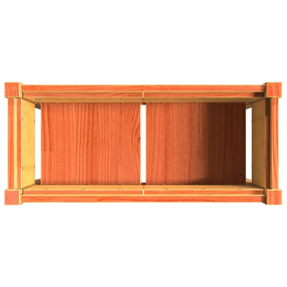 Jardineras con patas 2 uds madera maciza de pino marrón