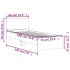 Estructura cama con cabecero madera ingeniería negra 75x190