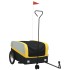 Remolque para bicicleta hierro negro y amarillo 45