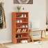 Mueble zapatero madera maciza de pino marrón cera 52x30x104