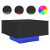 Mesa de centro con luces LED negro 55x55x31