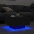 Mesa de centro con luces LED negro 55x55x31