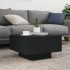 Mesa de centro con luces LED negro 55x55x31
