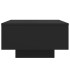 Mesa de centro con luces LED negro 55x55x31