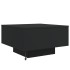 Mesa de centro con luces LED negro 55x55x31