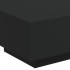 Mesa de centro con luces LED negro 55x55x31