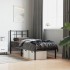 Estructura cama sin colchón con cabecero metal negro 80x200