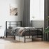 Estructura cama sin colchón con estribo metal negro 90x190