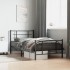 Estructura cama sin colchón con estribo metal negro 100x190