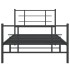 Estructura cama sin colchón con estribo metal negro 100x190