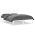 Estructura cama sin colchón con cabecero metal blanco