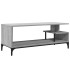 Mueble de TV madera de ingeniería y acero roble 102x40x41