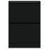 Zapatero de madera de ingeniería negro 60x21x87,5