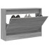 Zapatero de madera de ingeniería gris Sonoma 80x21x57