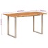 Mesa de comedor de madera maciza de acacia 140x70x76